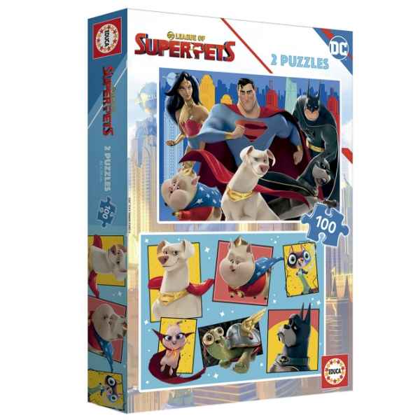 Пъзел Educa, DC Лига на Суперлюбимци, 2 х 100 части-zTjL1.jpeg