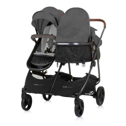 Бебешка количка за близнаци Chipolino ДуоСмарт, облак